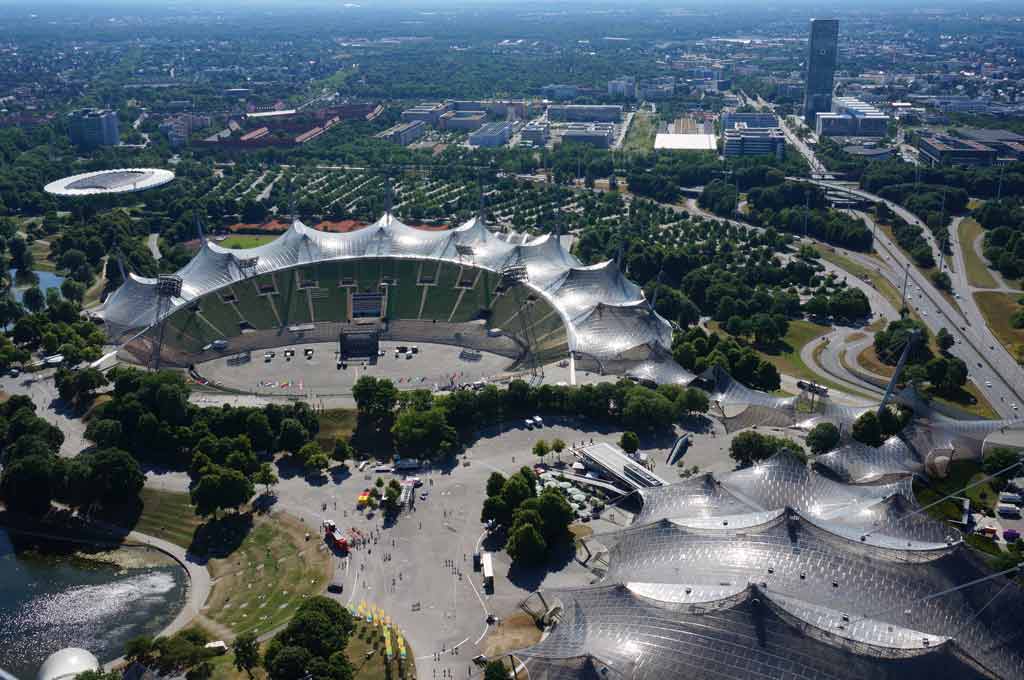 Luftaufnahme Münchner Olympiastadion