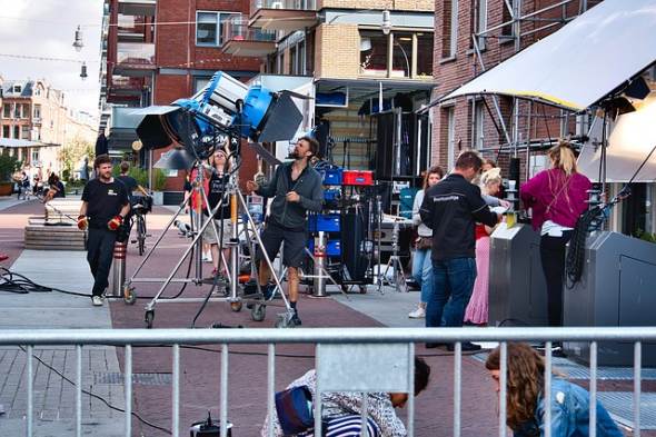 Dreharbeiten am Filmset